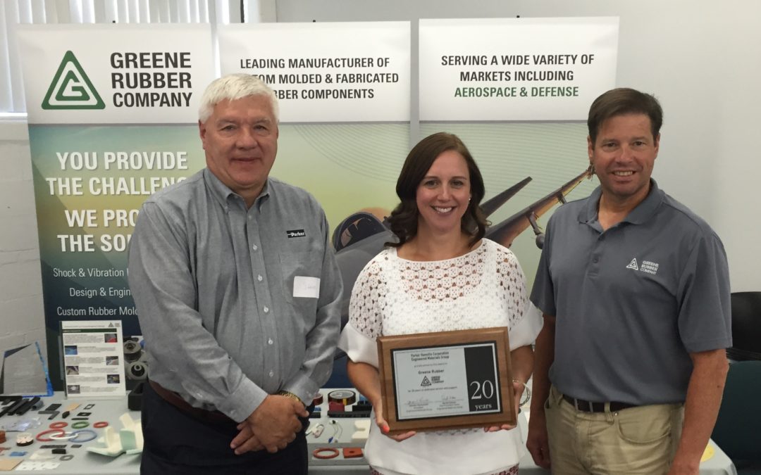 Greene Rubber Celebrates 20 Years with Parker Engineered Materials Group!